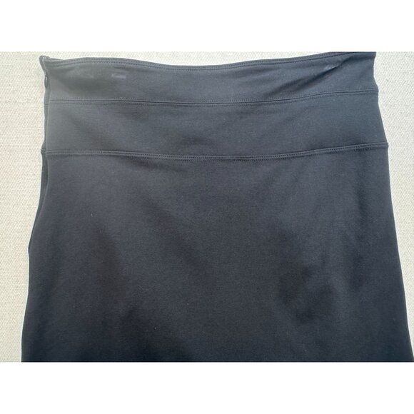 Athleta Moto Ponte Skirt Womens 2 Black Knit Mini A-Line Zipper Pockets Casual - Picture 9 of 9
